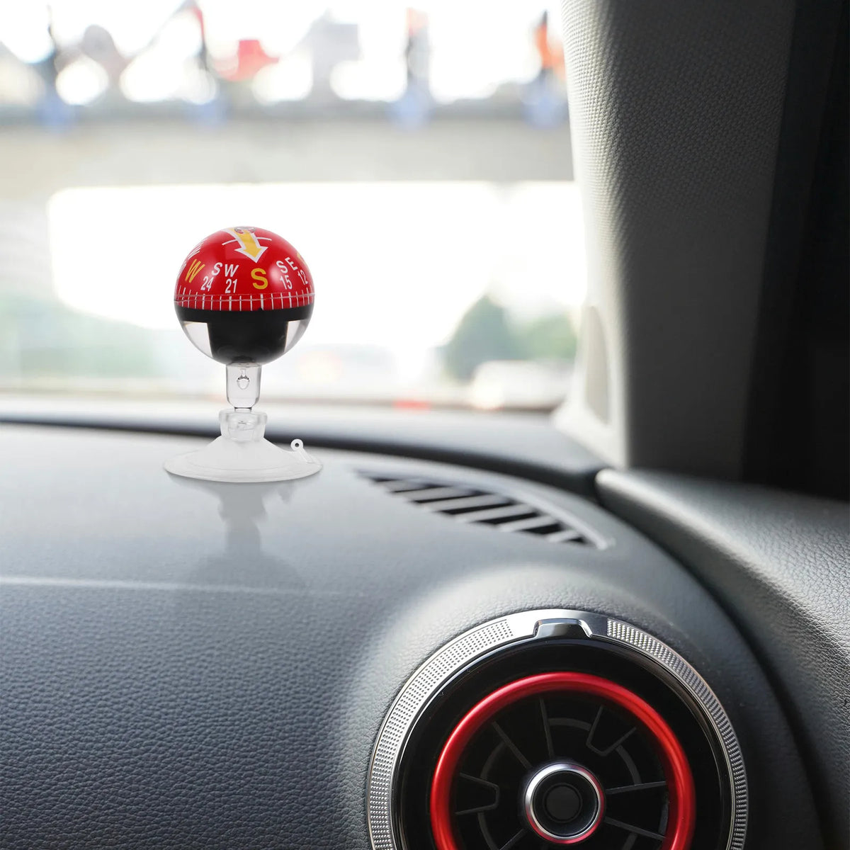 High Precision Portable Car Compass with 38Mm Suction Cup for Dashboard Windshield Mount Suitable for Auto Marine Hiking