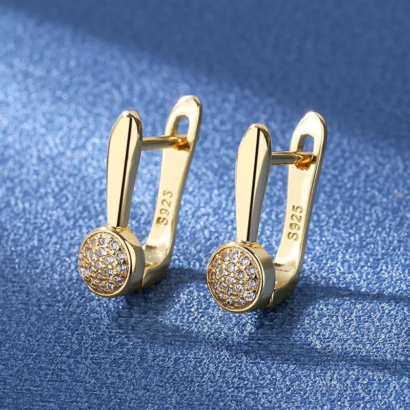 925 Silver Needle Princess Crystal Square Zircon Drop Earrings for Women Trendy Simplicity Jewelry Girl Sweet Gifts New