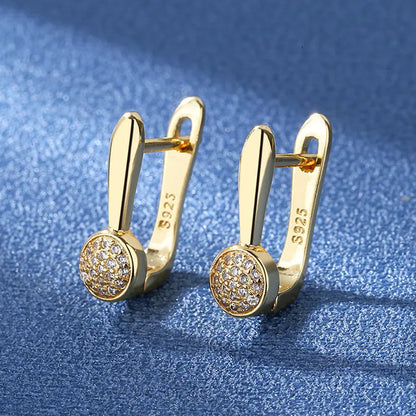 925 Silver Needle Princess Crystal Square Zircon Drop Earrings for Women Trendy Simplicity Jewelry Girl Sweet Gifts New