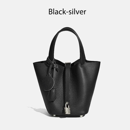 Women Bags Handbags Bucket Bag Real Leathe Fashion Tote Bag Genuine Leather Luxury Desginer Big Size Large Lady Hand Bags