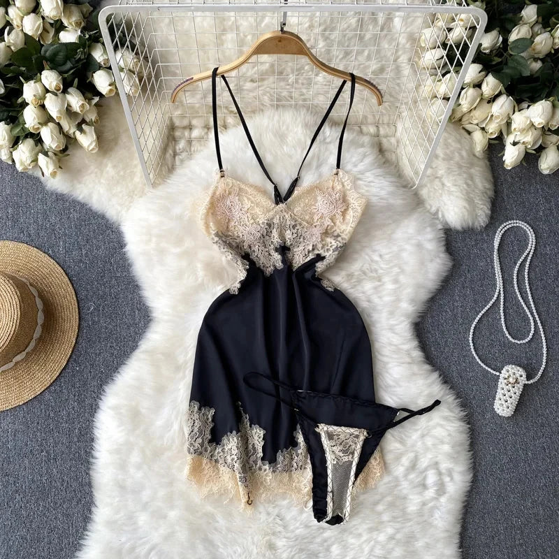 Cute Sweet Trend Cartoon Printed Jumpsuit Half High Collar Sleeveless Slim Fit Lingerie Bodycon Bodysuit Rompers Pajama Catsuits