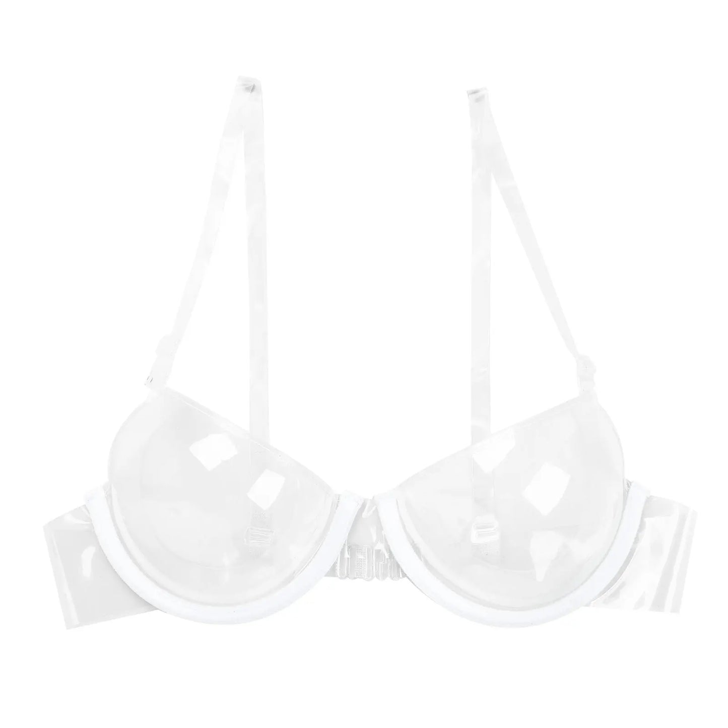 Womens Sexy Belly Dancing Clubwear Wetlook Glossy Patent Leather Bra Top Lingerie Nightclub Rave Outfit Pole Dance Bra Brassiere