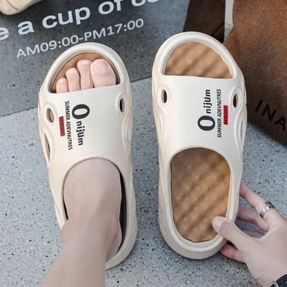 Summer Men's Massage Slippers Indoor Outdoor Sandals Beach Men Casual Shoes Comfortable Slides Flip-flop Men Women Home Slippers