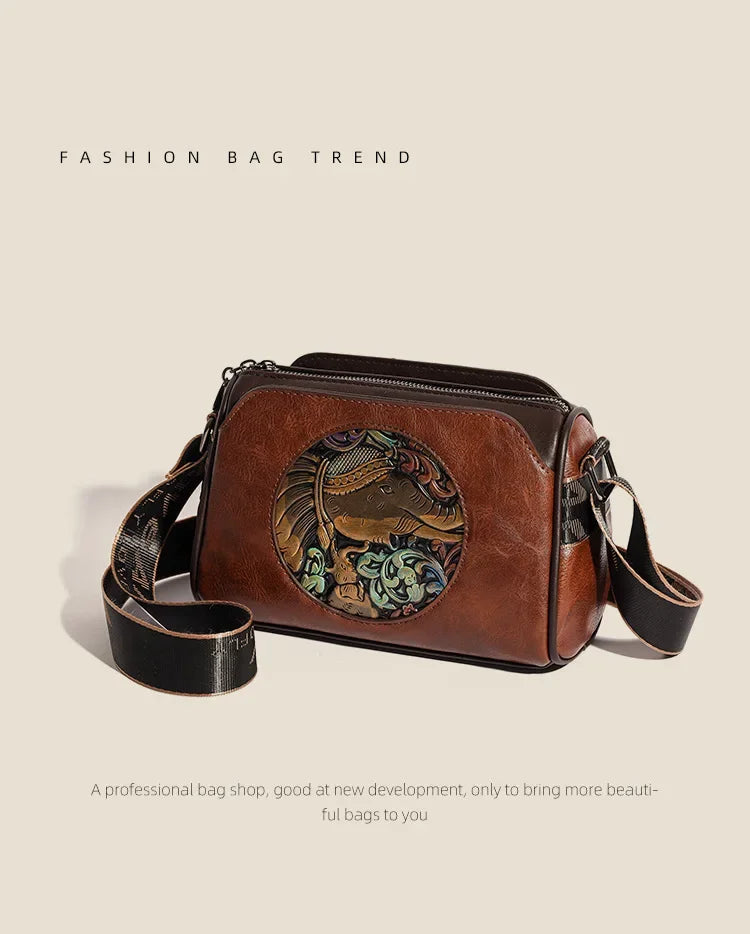 Women Crossbody Bag for Women Elephant Bags Fashion Print High Quality Leather Shoulder Bag Messenger Bags Sac a Main