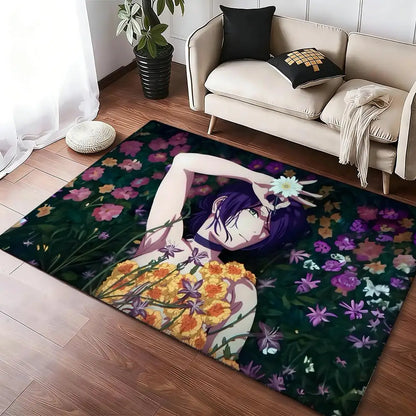 C-Chainsaw Man Floor Mat Cozy Flannel Soft Thick Non-Slip Mat for Living Room Bedroom Kitchen Decor Rugs
