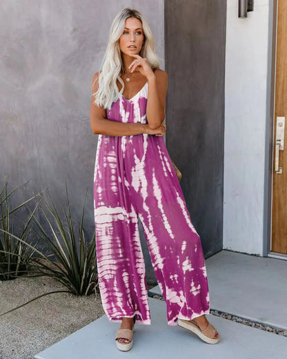 Women's Jumpsuit 2023 New Women's Clothing Wholesale Russian European and American Suspender Sexy Wide Leg Pants