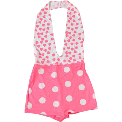 Weird Puss Polka Dots Print Patchwork Halter Backless Playsuit Summer Women's Suit Sexy Stretch Woman Jumpsuits and Rompers