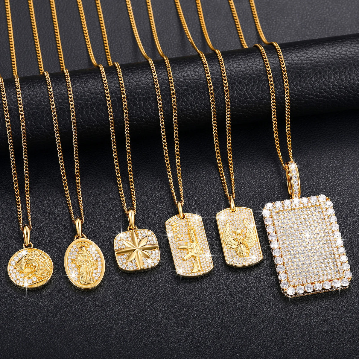 S925 Moissanite Streamline Tag Pendant For Men Women Hip Hop Jewelry D VVS Moissanite Necklace With Free 2MM Steel Cuban Chain