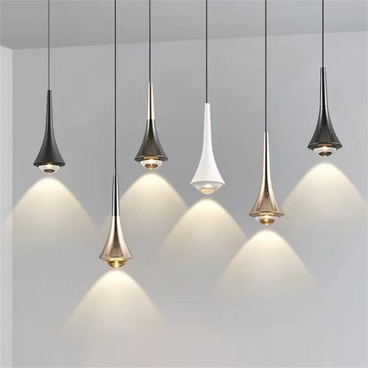 Luxury Waterdrop Bedroom Bedside LED Pendant Lights Kitchen Island Bedroom bar Table Dining Room Hanging Light Home Chandelier