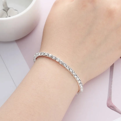 1-10 Rows Fashion Jewelry Bridal Wristband Crystal Rhinestone Elastic Bangle Stretch Bracelet Wedding Bridal Jewelry