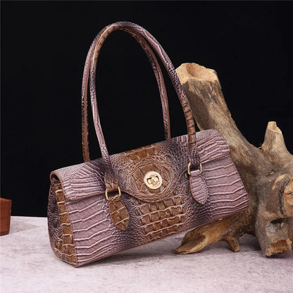 XMESSUN New Crocodile Pattern Handbag Bags for Women 2026 Fashion Designer Luxury Vintage Lady PU Leather Shoulder Crossbody Bag