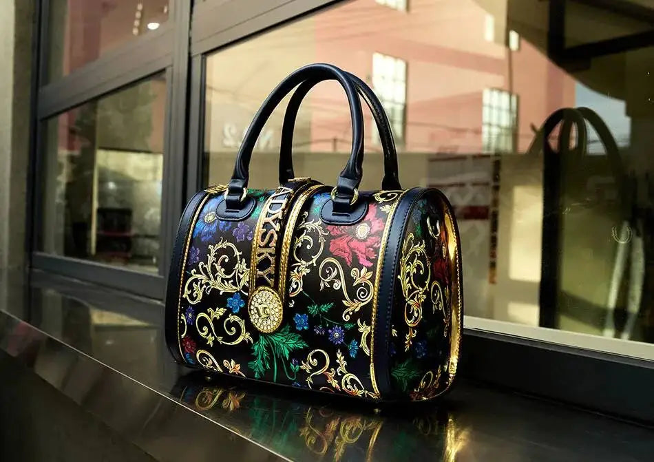 2026 Ladies Hand Bag Classic Geometric Pattern Large-capacity Pillow Handbags Women's Totes Microfiber Messenger Shoulder Bag