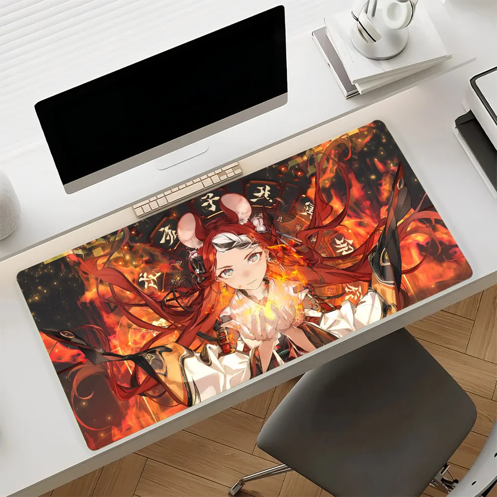 VTuber H-Hakos Baelz Mouse Pad Non-slip Rubber Gamer Balance Computer Mat Decoracion Deskmat Laptop Office Large
