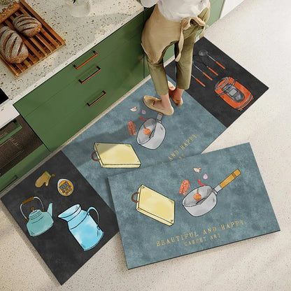 VIKAMA Kitchen Floor Mat Living Room And Bedroom Entrance Door Mat Home Decoration Laundry Room Corridor Long Small Carpet