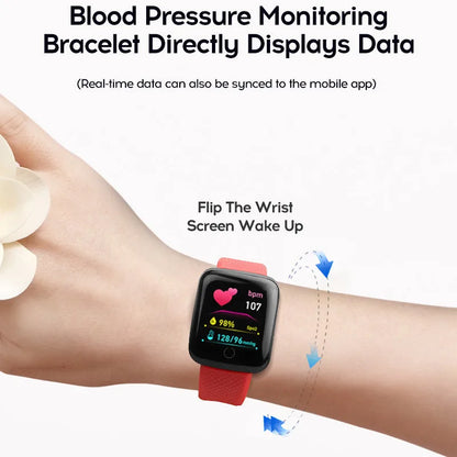 116plus Smart Watch Men Women Fitness Tracker Bracelet Sports Sleep Heart Rate Blood Pressure Monitor smartwatch For Ios Android