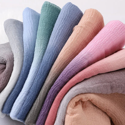 180*90cm Gradient Cotton Linen Women Muslim Hijab Scarf Woman Islamic Arab Shawl Wrap Head Scarves Ready To Wear Headscarf