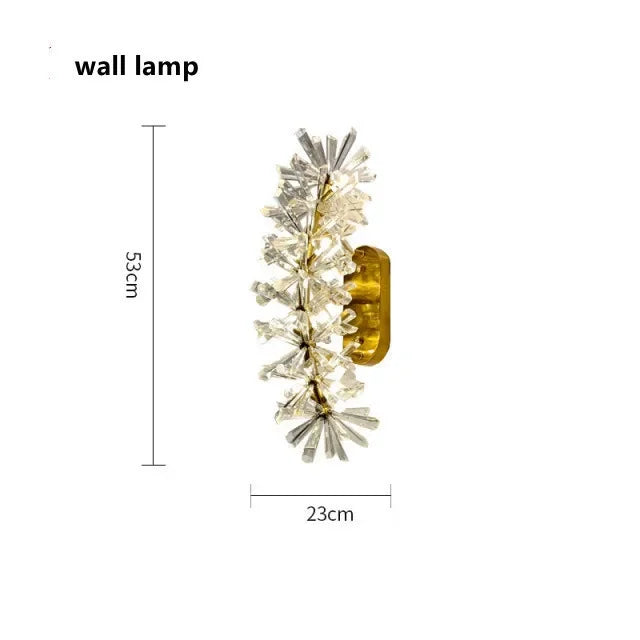 French crystal chandelier, romantic firefly, snowflake, light luxury, modern creativity, warm bedroom, dining room chandeliers