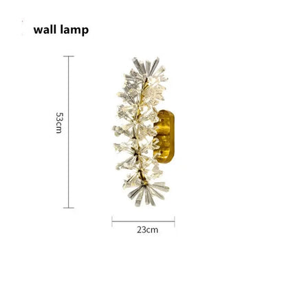 French crystal chandelier, romantic firefly, snowflake, light luxury, modern creativity, warm bedroom, dining room chandeliers