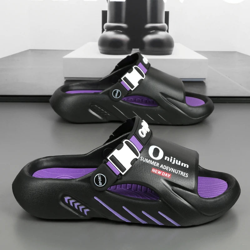Male Flip Flops Massage Slippers Indoor Beach Clogs Outdoor Comfortable Sandals Soft Slides Men Casual Shoes Women Home Slippers