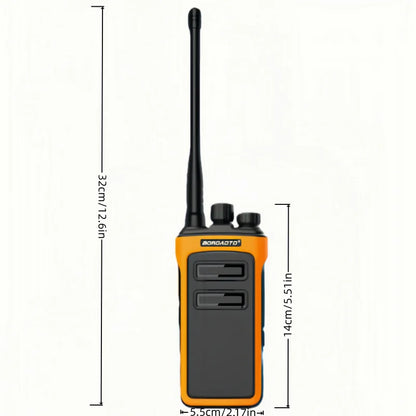 Rechargeable Waterproof Long Range Walkie Talkie Two Way Radio with One Key Decoding for Construction Security Office Use