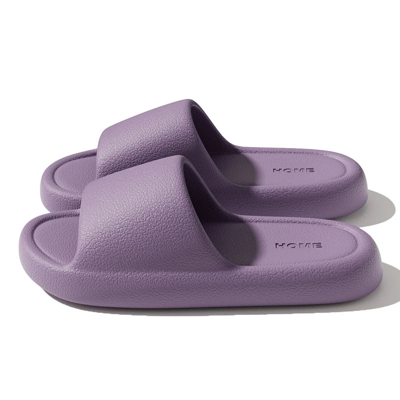 Soft Sole EVA Home Slippers For Women Thick Platform Home Bathroom Slides Woman Summer Non Slip Beach Flip Flops Couple Sandals