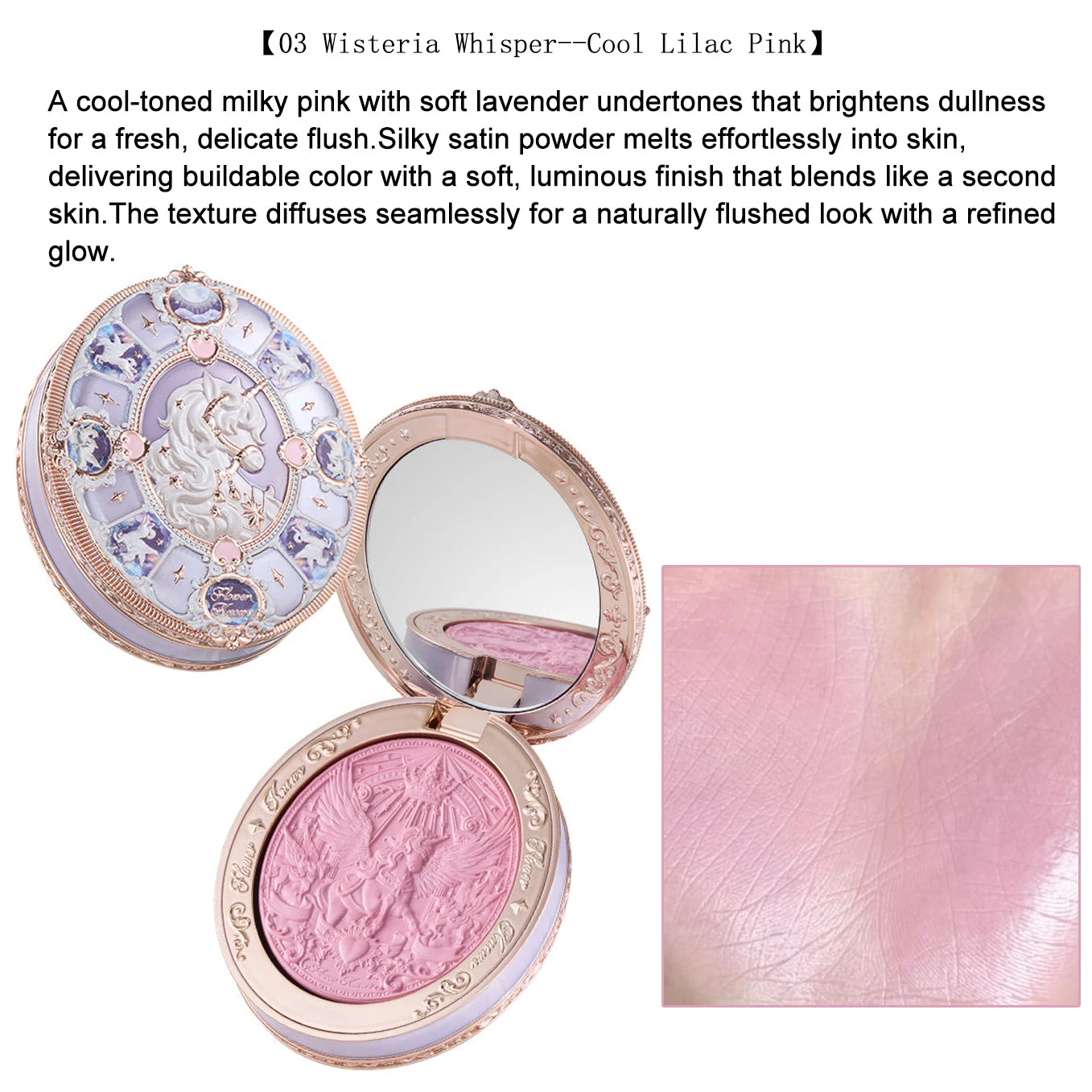 Flower Knows Knight Unicorn Makeup Set Eyeshadow Blush Lipstick Loose Powder Long Lasting Fantasy Princess Beauty Kit Cosmetics