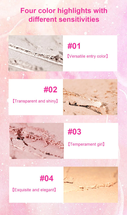 Diamond Highlighter Powder Spray Waterproof High Gloss Glitter Body Bronzer Highlight Powder Face Contour Illuminator Makeup