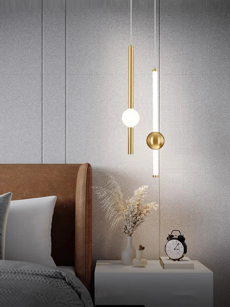 1pc Modern Home Decor LED Lights Bedroom Lamp Bedside Pendant Light Lamps LED Chandeliers Hanging Light Indoor Lighting