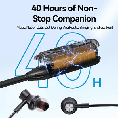 Acer OHR635 Neckband Bluetooth Headphones 40H Playtime Digital Display Wireless 6.0 Earphones with Mic