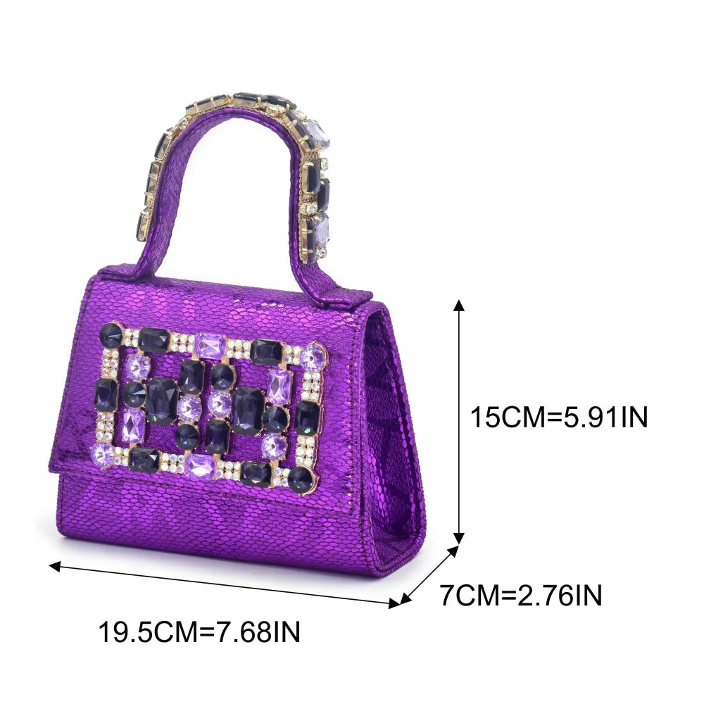 2026 New Design Elegant Women's High Heels Shoes & Bag Set Rhinestone-Embellished Designer Shoes Perfect for Special Occasionss