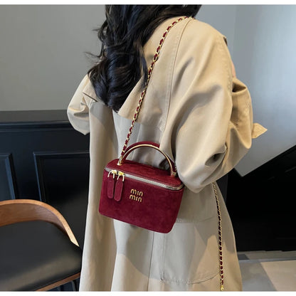 New Frosted Handbags Women's Square Bags Mini Lipstick Cosmetics Packs Ladies Handbags and Purse Niche Shoulder Crossbody Bags