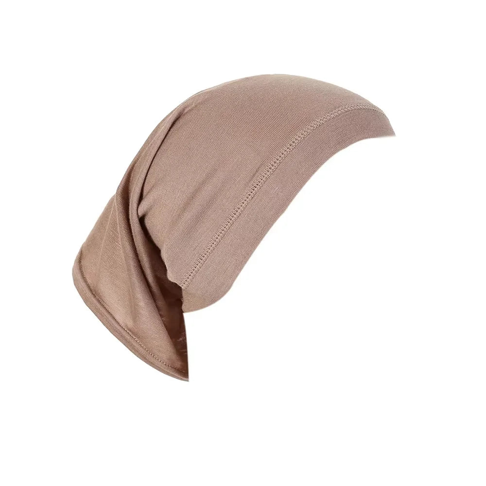 Muslim Underscarf Turban Hijab Ninja Inner Hat Women Chemo Cap Hair Loss Cover Bonnet Instant Bonnet Femme Musulman Headband