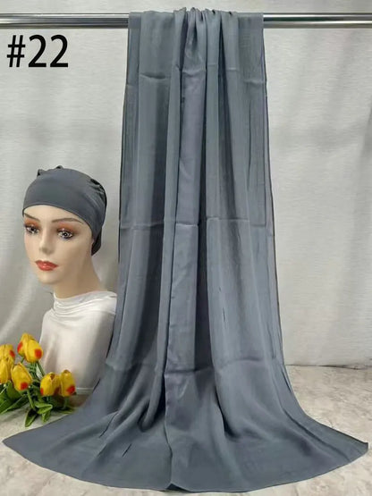 110colors Modal Hijab with Modal Undercap Set Basic Stretchy Pullover Headscarf Thin Breathable Sunscreen Head Wrap Hijabs Scarf