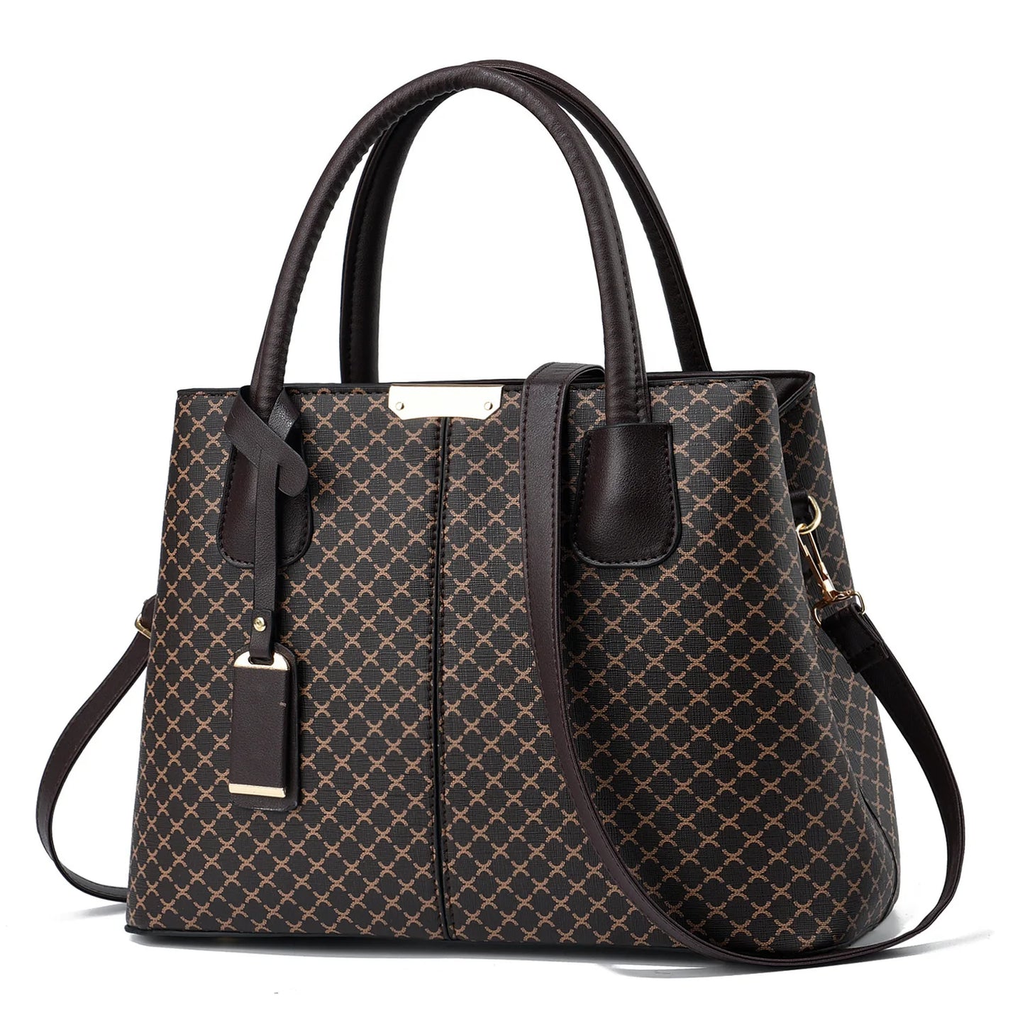 High-grade light luxury vintage printed women's handbag, temperament fashion texture, foreign style all shoulder crossbody bag