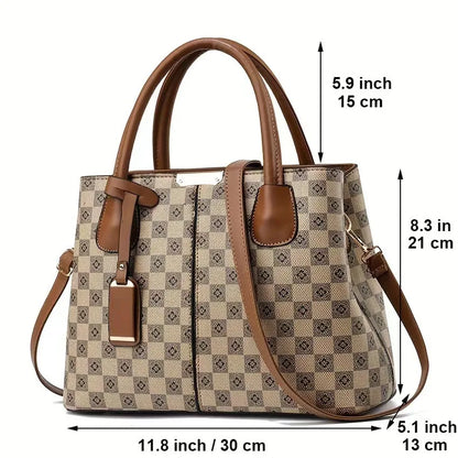 High-grade light luxury vintage printed women's handbag, temperament fashion texture, foreign style all shoulder crossbody bag