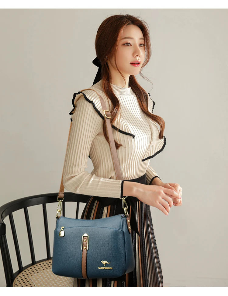 Genuine High Quality Soft Leather Women's Handbag Trend Designer Female Crossbody Bag Casual Shoulder Messenger Handbags 2025