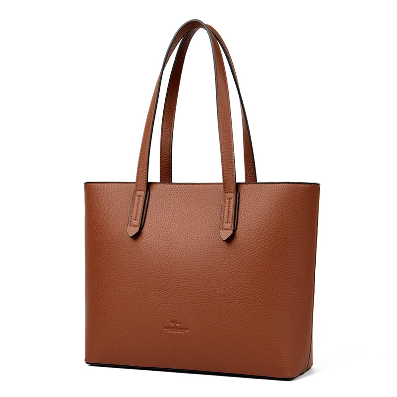 Genuine High Quality Large Capacity Shoulder Bag Female Tote Bag New Luxury Designer Handbag For Fashion Women Brand Shopper Bag