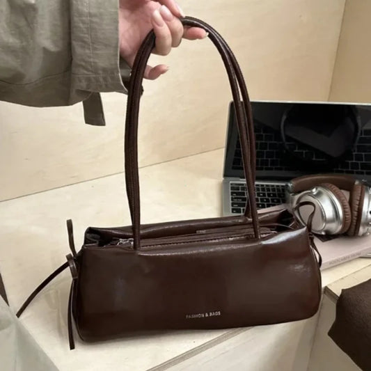 New Solid Color Women's Handbag Soft Pu with Knot Shoulder Bag Underarm Bag Lady Designer Bags Luxury Bolsa Feminina handbags
