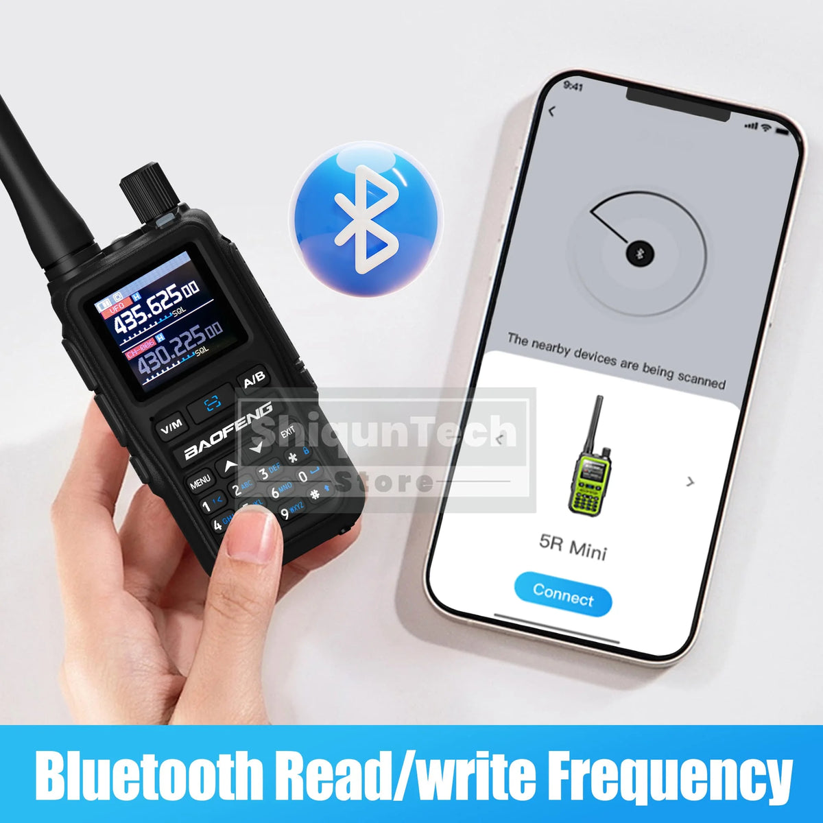 Baofeng UV 5R Mini Walkie Talkie 3800mAh High Capacity Air Band UHF/VHF FM Bluetooth Programming Type-C Camping Radio Upgrade 5R