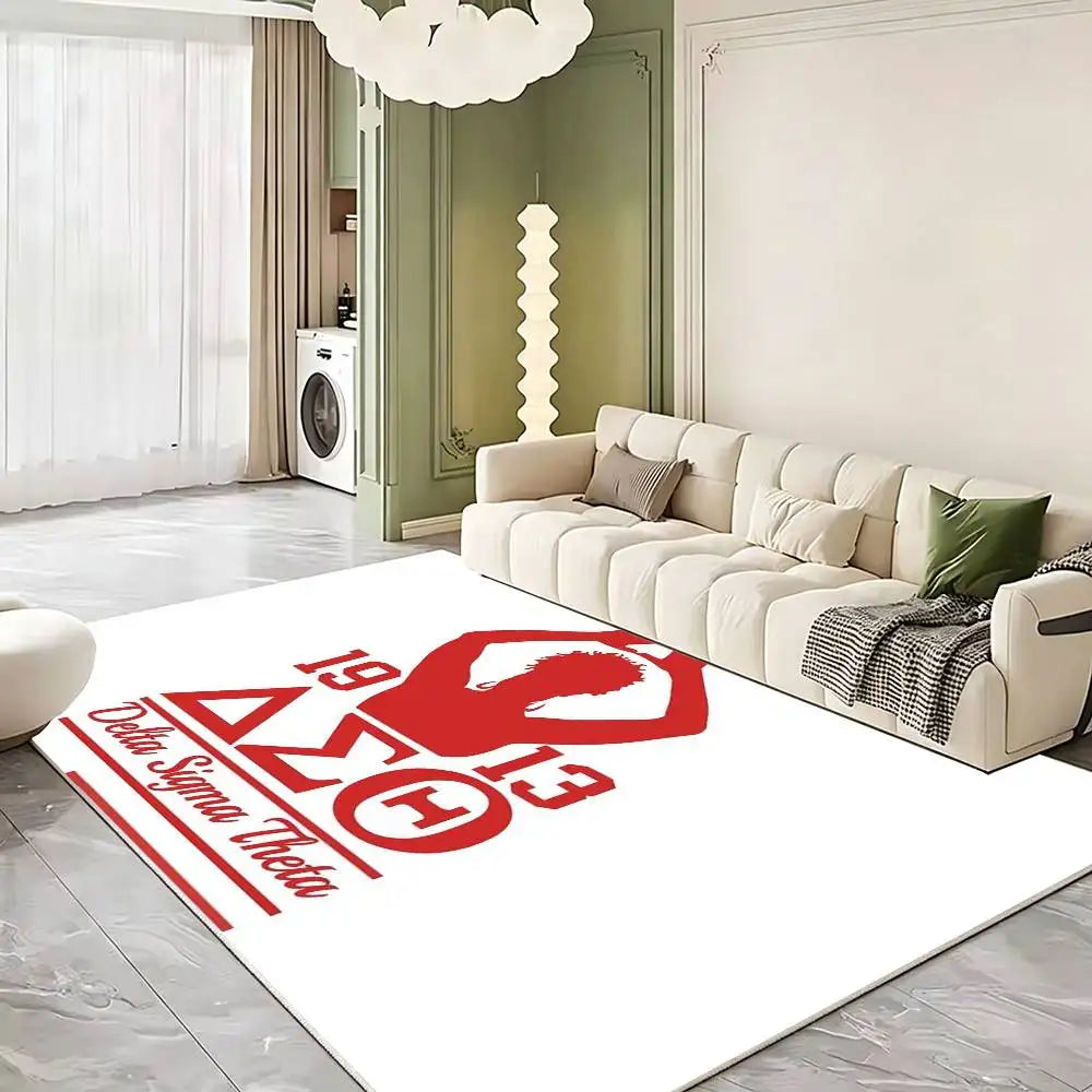 D-Delta Sigma Theta Soft Thick Non-Slip Mat for Living Room Bedroom Kitchen Decor Rugs