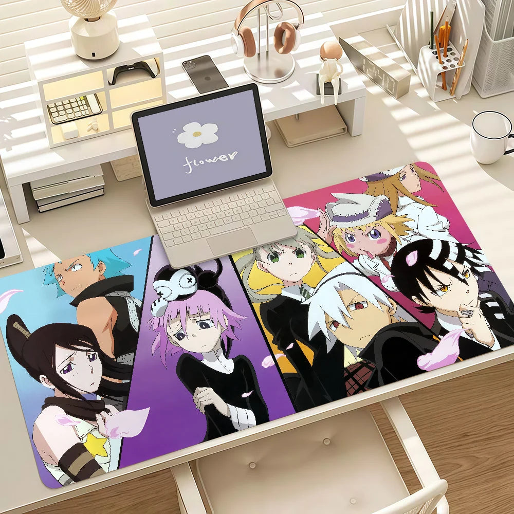 Anime S-Soul E-Eater Mouse Pad Anti Slip Rubber Edge Locked Thickened Laptop Gaming Desk Mat