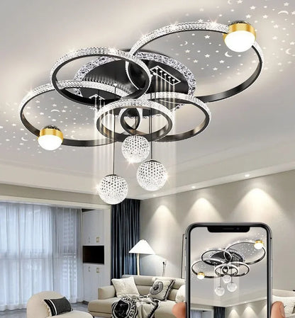 Modern Luxury LED Ceiling Chandeliers Lamps Design Creative Suspension Pendant Lights Home Decor Items Living Room Bedroom Villa