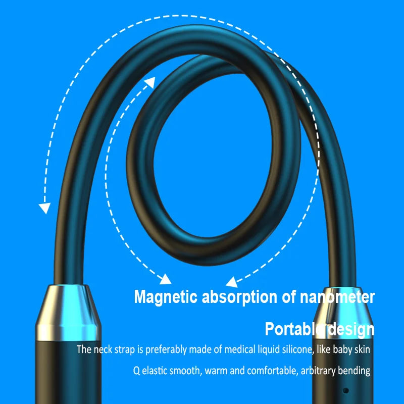 For Xiaomi Lenovo Bluetooth Earphone Silicone Neckband Headset HiFi 9D Stereo Sports Halter Wireless Headset Magnetic Earbuds