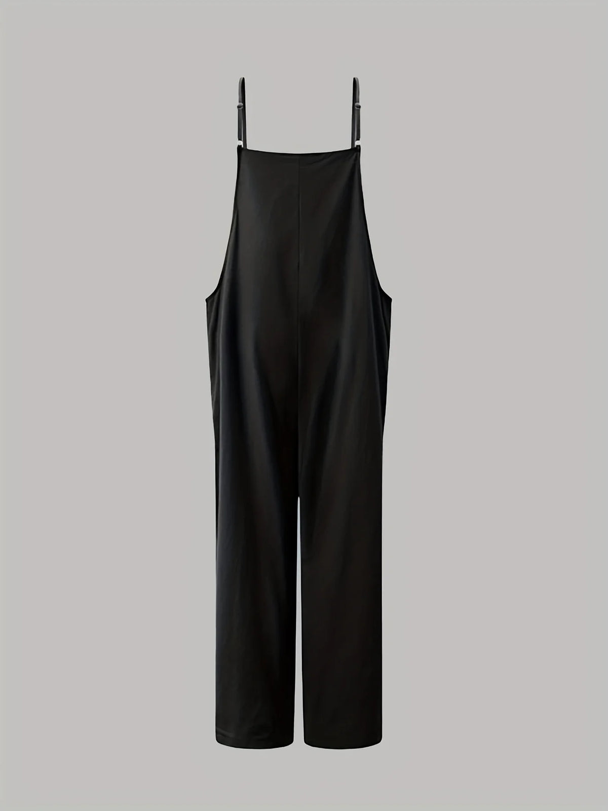 Summer Casual Suspender Jumpsuit for Women, Loose Thin Drapey Wide-Leg Pants, Simple Versatile Sleeveless Overalls, Vacation Style Women's Clothing