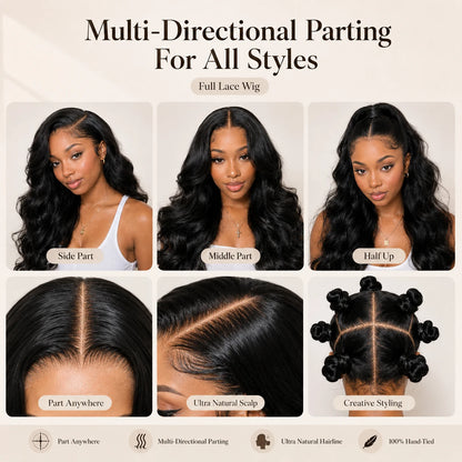 16A 100% Real Full Lace Human Hair Wigs Body Wave Brazilian Raw Virgin Hair Wavy HD Transparent Full Lace Frontal Scalp Wig
