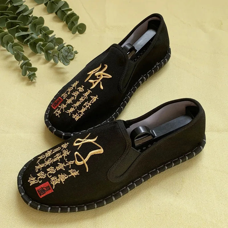 Hanfu Shoes for Women Sneakers Men Ethnic Style Embroidery Chinese style Streetwear Fashion Casual Vintage Old Beijing Shoes