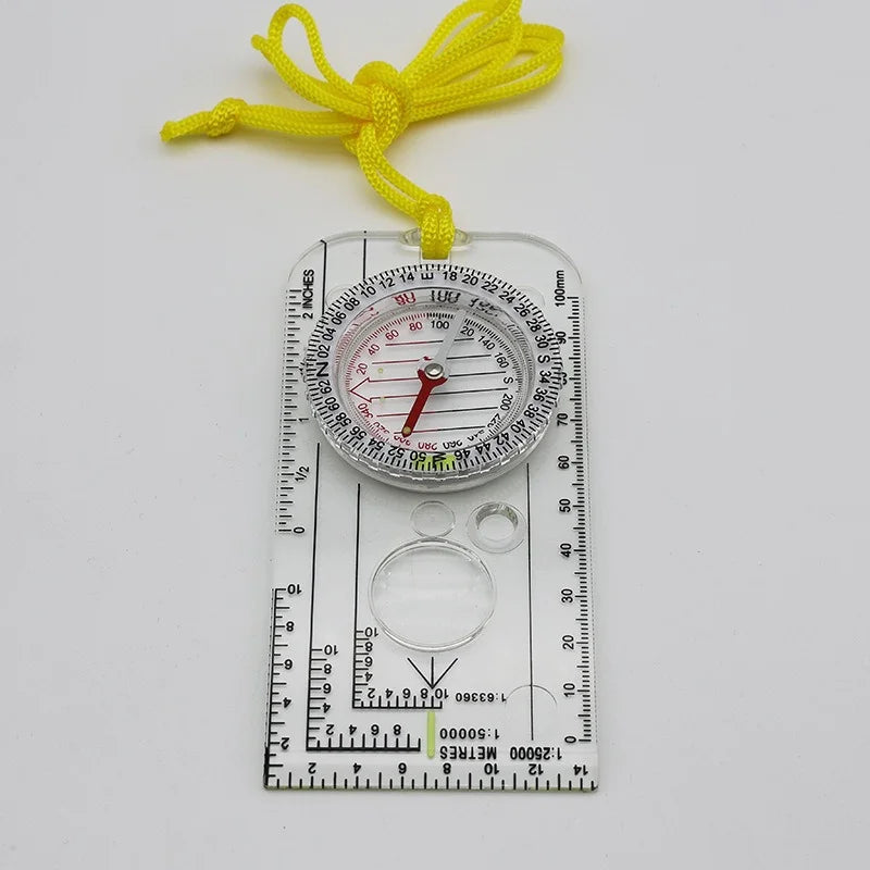 Navigation Map Ruler Compass - Scouting Orienteering Tool for Outdoor Hunting Survival Backpacking