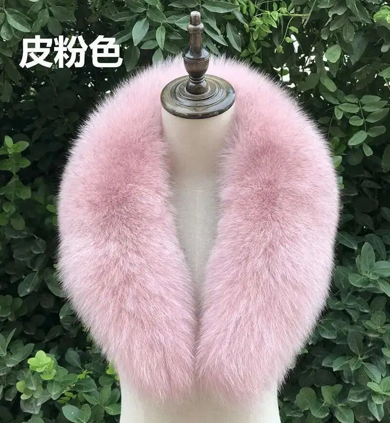 Real Fox Fur Collar for Women Coat Jacket Female Wraps Winter Warm Fur Scarf Extra Large Size Neck Warmer Fur Shawls Scarves