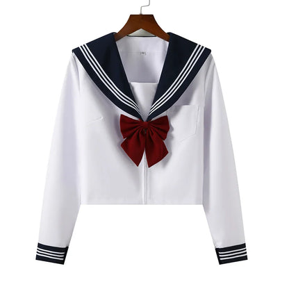 Summer pleated skirt set,sailor suit,student uniform set skirt,Japanese-style white three-book basic school uniform pleatedskirt