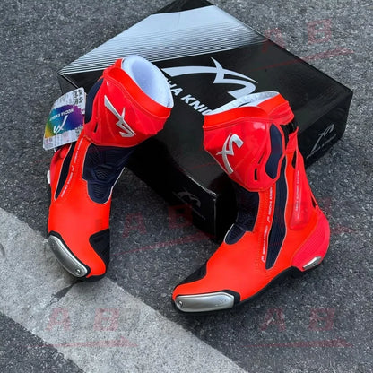 BENKIA SH109 Mocha Motorcycle Boots CE Certification Professional Track Riding Botas Men Women Anti Slip Waterproof Boots